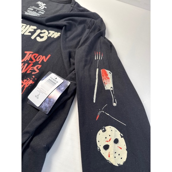 Friday the 13th Jason Lives Halloween Graphic Long Sleeve T-Shirt, NWT 2X - Picture 5 of 10